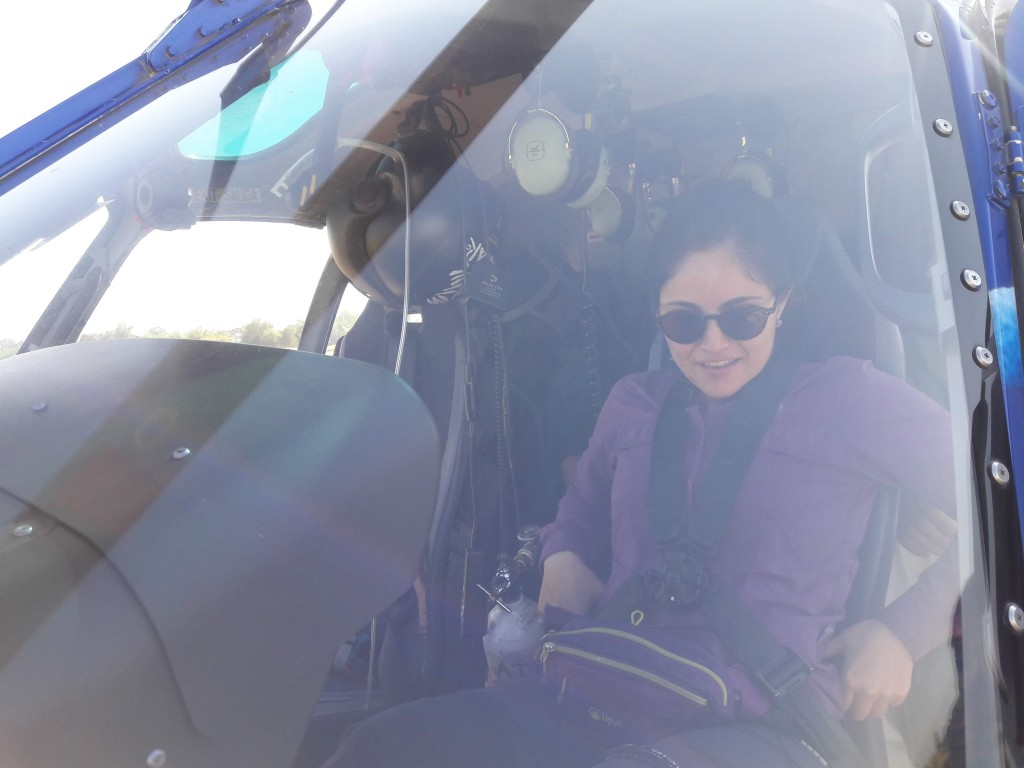 Stephanie lista para volar