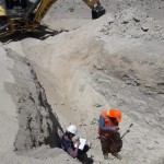 Pequeña calicata paleontológica